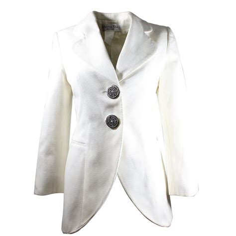 christian dior white jacket|pre owned christian dior jacket.